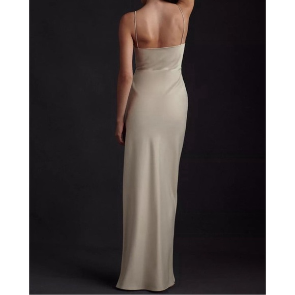 nwt: bhldn freya satin charmeuse dress - Picture 2 of 9